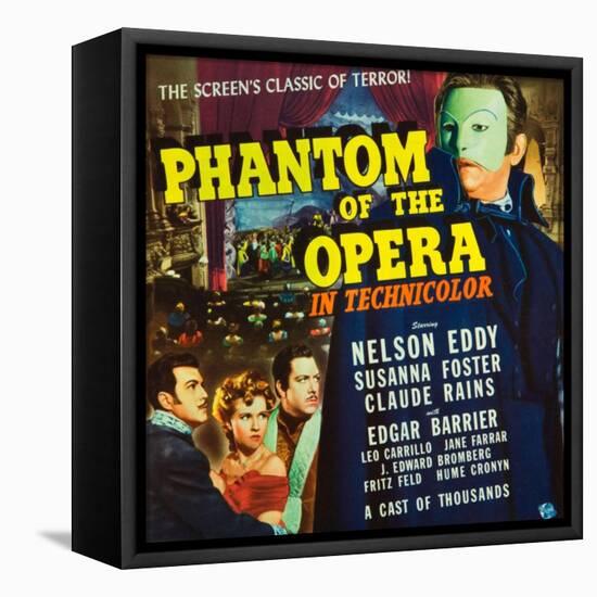 Phantom of the Opera, Nelson Eddy, Susanna Foster, Claude Rains, 1943-null-Framed Stretched Canvas