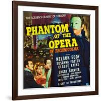 Phantom of the Opera, Nelson Eddy, Susanna Foster, Claude Rains, 1943-null-Framed Art Print