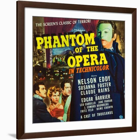 Phantom of the Opera, Nelson Eddy, Susanna Foster, Claude Rains, 1943-null-Framed Art Print