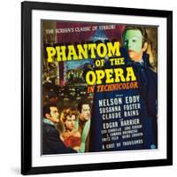 Phantom of the Opera, Nelson Eddy, Susanna Foster, Claude Rains, 1943-null-Framed Art Print