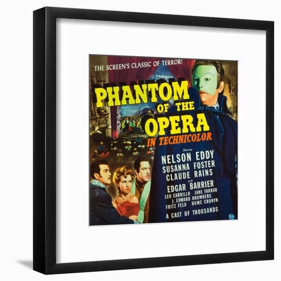 Phantom of the Opera, Nelson Eddy, Susanna Foster, Claude Rains, 1943-null-Framed Art Print