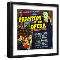 Phantom of the Opera, Nelson Eddy, Susanna Foster, Claude Rains, 1943-null-Framed Art Print