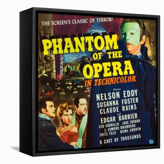 Phantom of the Opera, Nelson Eddy, Susanna Foster, Claude Rains, 1943-null-Framed Stretched Canvas