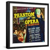 Phantom of the Opera, Nelson Eddy, Susanna Foster, Claude Rains, 1943-null-Framed Art Print