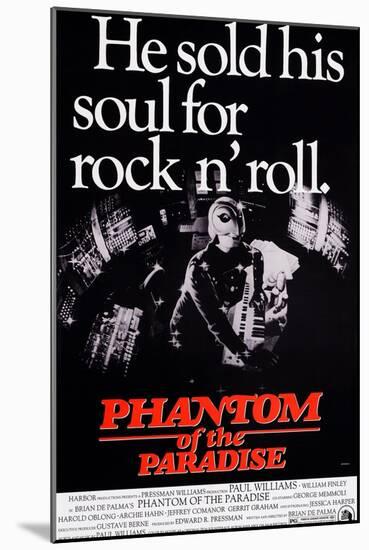 Phantom of the Paradise, William Finley (As the Phantom), 1974-null-Mounted Art Print