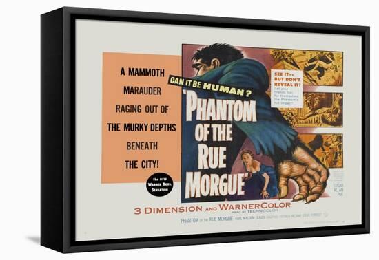 Phantom of the Rue Morgue, UK Movie Poster, 1954-null-Framed Stretched Canvas