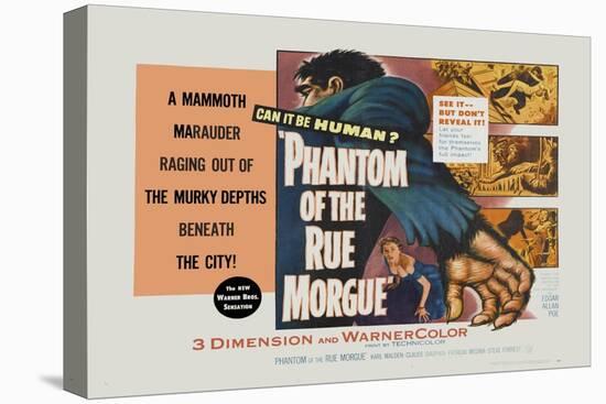 Phantom of the Rue Morgue, UK Movie Poster, 1954-null-Stretched Canvas