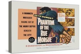 Phantom of the Rue Morgue, UK Movie Poster, 1954-null-Stretched Canvas