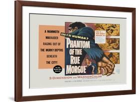 Phantom of the Rue Morgue, UK Movie Poster, 1954-null-Framed Art Print