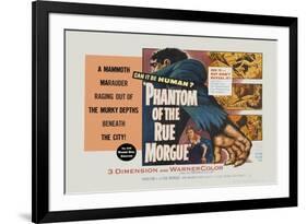 Phantom of the Rue Morgue, UK Movie Poster, 1954-null-Framed Art Print