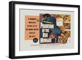 Phantom of the Rue Morgue, UK Movie Poster, 1954-null-Framed Art Print