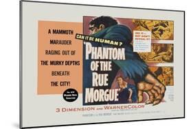 Phantom of the Rue Morgue, UK Movie Poster, 1954-null-Mounted Art Print