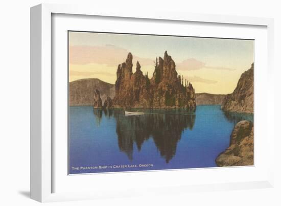 Phantom Ship, Crater Lake, Oregon-null-Framed Art Print