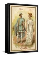 Phaon and Sappho, from Giovanni Pacini's Opera Saffo-null-Framed Stretched Canvas