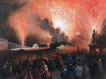 Coronation Fireworks in Moscow, 1856-Pharamond Blanchard-Stretched Canvas