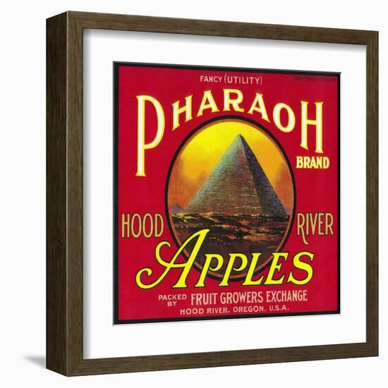 Pharaoh Apple Crate Label - Hood River, OR-Lantern Press-Framed Art Print