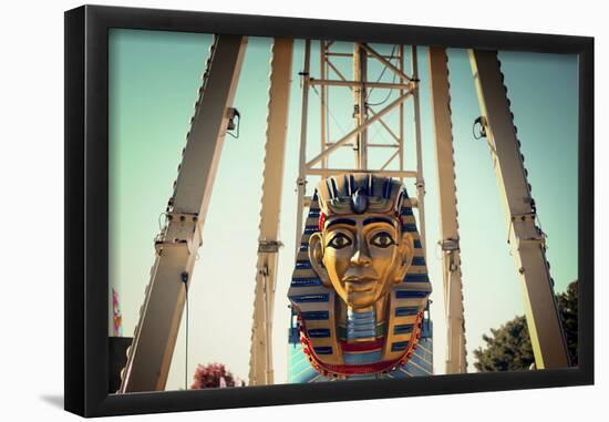 Pharaoh Head on a Amusement Park Ride-null-Framed Poster