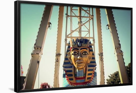 Pharaoh Head on a Amusement Park Ride-null-Framed Poster