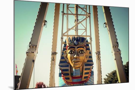 Pharaoh Head on a Amusement Park Ride-null-Mounted Poster