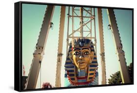 Pharaoh Head on a Amusement Park Ride-null-Framed Stretched Canvas