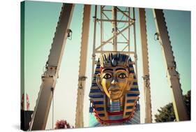 Pharaoh Head on a Amusement Park Ride-null-Stretched Canvas