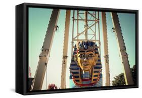 Pharaoh Head on a Amusement Park Ride-null-Framed Stretched Canvas