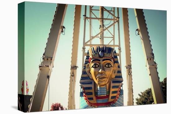 Pharaoh Head on a Amusement Park Ride-null-Stretched Canvas