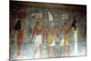 Pharaoh Horemheb with the Goddess Isis and the God Horus, Ancient Egyptian, 14th Century Bc-null-Mounted Photographic Print