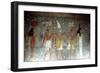 Pharaoh Horemheb with the Goddess Isis and the God Horus, Ancient Egyptian, 14th Century Bc-null-Framed Photographic Print