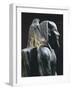 Pharaoh Khafre on the Throne with the Wings of the Falcon God Horus Wrapped around His Head-null-Framed Giclee Print