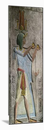 Pharaoh Menephtah, Son of Ramses II, Bas-Relief Excavated in the Late 1800s-null-Mounted Giclee Print