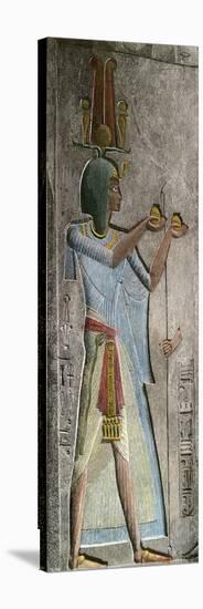 Pharaoh Menephtah, Son of Ramses II, Bas-Relief Excavated in the Late 1800s-null-Stretched Canvas