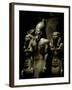 Pharaoh Menkaure with Two Goddesses, Egyptian Museum, Cairo, Egypt-Kenneth Garrett-Framed Premium Photographic Print