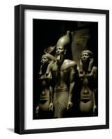 Pharaoh Menkaure with Two Goddesses, Egyptian Museum, Cairo, Egypt-Kenneth Garrett-Framed Photographic Print