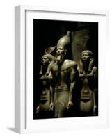 Pharaoh Menkaure with Two Goddesses, Egyptian Museum, Cairo, Egypt-Kenneth Garrett-Framed Photographic Print