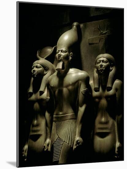 Pharaoh Menkaure with Two Goddesses, Egyptian Museum, Cairo, Egypt-Kenneth Garrett-Mounted Photographic Print