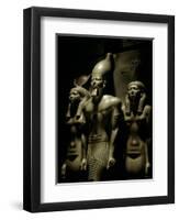 Pharaoh Menkaure with Two Goddesses, Egyptian Museum, Cairo, Egypt-Kenneth Garrett-Framed Premium Photographic Print
