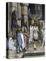 Pharaoh of Ancient Egypt. Coronation of a Queen in Egypt. Colouring Engraving from the 19Th Century-null-Stretched Canvas