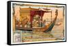 Pharaoh on Nile Barge-null-Framed Stretched Canvas