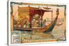 Pharaoh on Nile Barge-null-Stretched Canvas