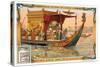 Pharaoh on Nile Barge-null-Stretched Canvas