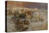 Pharaoh's Army Engulfed by the Red Sea-Frederick Arthur Bridgman-Stretched Canvas