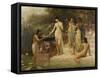 Pharaoh's Daughter - the Finding of Moses, 1886-Edwin Longsden Long-Framed Stretched Canvas