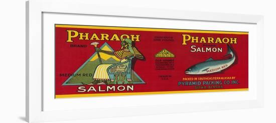 Pharaoh Salmon Can Label - Sitka, AK-Lantern Press-Framed Art Print