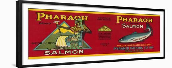 Pharaoh Salmon Can Label - Sitka, AK-Lantern Press-Framed Premium Giclee Print