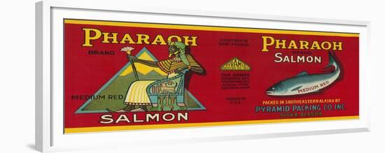 Pharaoh Salmon Can Label - Sitka, AK-Lantern Press-Framed Premium Giclee Print