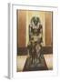 Pharaoh Statue in Cairo Museum, Egypt-null-Framed Art Print