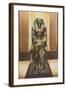 Pharaoh Statue in Cairo Museum, Egypt-null-Framed Art Print