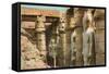 Pharaoh Statues, Luxor, Egypt-null-Framed Stretched Canvas