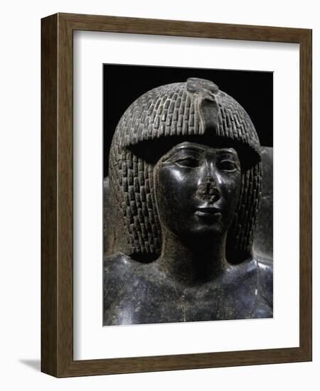 Pharaoh Thutmose Iv, Black Granite Statue, from Karnak, Detail-null-Framed Giclee Print